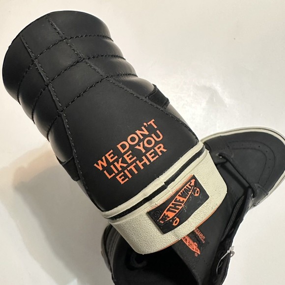 Vans Vault x The Darkside Initiative ComfyCush Sk8-Hi Black Orange Mens Size 8 - Picture 5 of 7